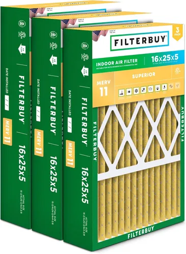 Vista 17 de Filterbuy Filtro de aire MERV 11 de 10 x 17 x 2 pulgadas para defensa de mascotas y alergias (paquete de 3), filtros exteriores plisados