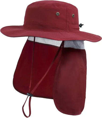 Vista 11 de Home Prefer Sombrero para sol para el aire libre con protección UV, secado rápido, unisex con solapa para proteger el cuello