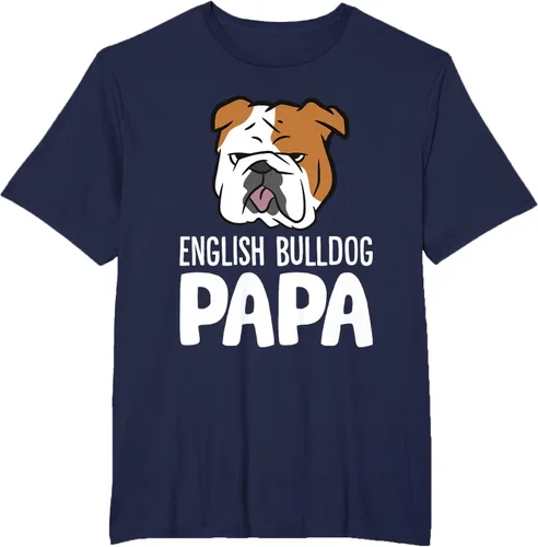 Vista 67 de Camiseta divertida de Bulldog Inglés para papá dueño de perro, Negro
