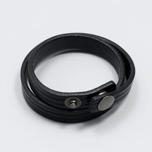 Vista 3 de Xusamss Pulsera de joyería punk retro multi capa cuero brazalete brazalete