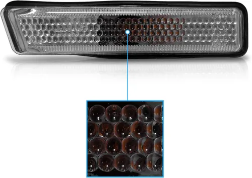 Vista 3 de AmeriLite Par de luces de posición laterales cromadas para BMW E36 Serie 3 1997-1998, lado del conductor y del pasajero