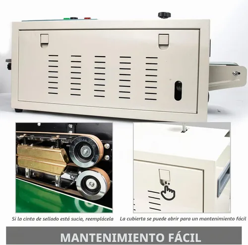 Vista 3 de Máquina de sellado continuo FR-900 Máquina selladora de sellado de banda de plástico continua horizontal automática Codificación de sellos
