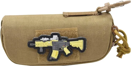 Vista 2 de JFFCESTORE Estuche rígido para gafas de sol tácticas Molle estuche resistente Estuche portátil para gafas rígidas