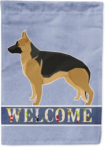 Vista 57 de Caroline's Treasures CK3704GF Bandera de jardín de bienvenida de Akita Shepherd Black and Tan - Bandera decorativa para patio exterior, patio