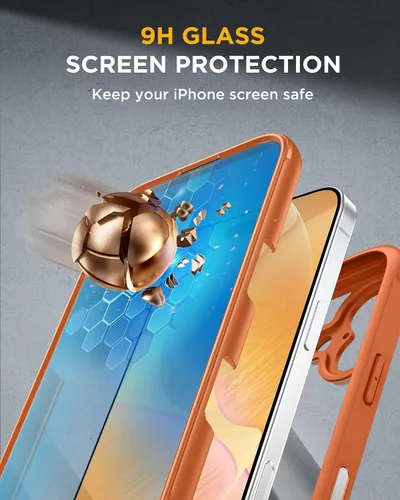 Vista 378 de Miracase Serie de vidrio para iPhone 11 de 6.1 pulgadas, funda protectora de cuerpo completo resistente mejorada con protector de pantalla de vidrio