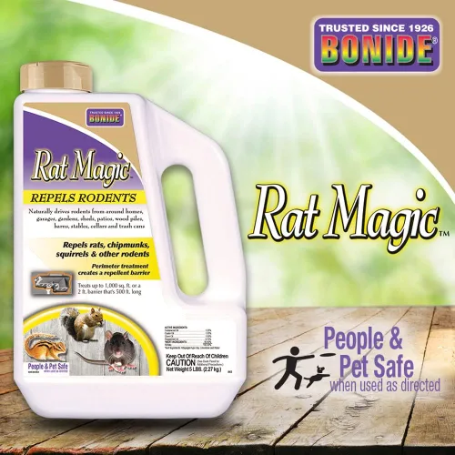 Vista 5 de Bonide Repelente de roedores Magic Rat, gránulos listos para usar de 5