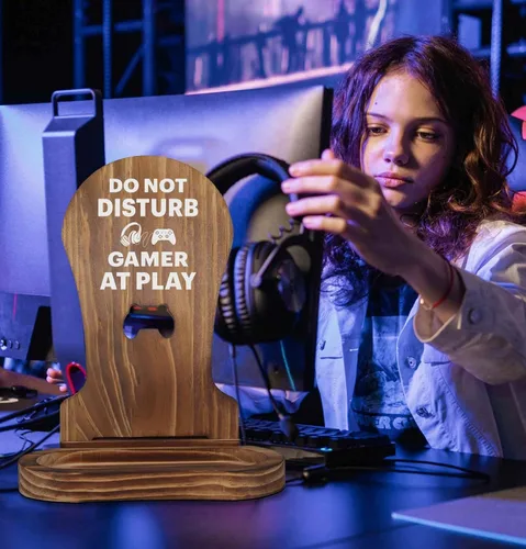 Vista 2 de El mejor regalo para adolescentes, niños y hombres, regalo para adolescentes y niños, soporte de auriculares para juegos, decoración de habitación