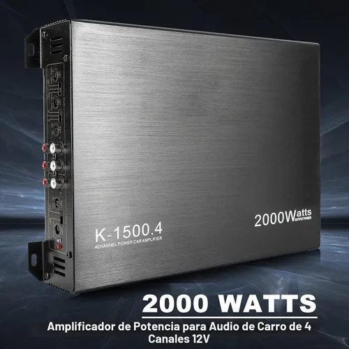 Vista 3 de YaeCCC Amplificador de 4 canales de 2000 W Amplificadores de coche de audio para coche Amplificadores de subwoofer