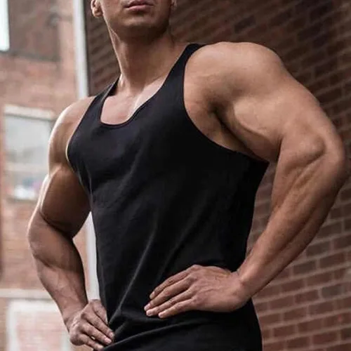 Vista 2 de Dick Vellun Camiseta sin mangas para hombre, para gimnasio, entrenamiento, fitness, culturismo, sin mangas, chaleco