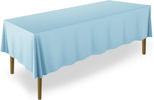 Vista 42 de Lann's Linens - Mantel rectangular de tela de poliéster de primera calidad para bodas, banquetes y restaurantes Rojo