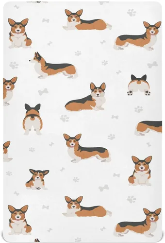 Vista 23 de English Bulldog - Sábanas transpirables para colchón de cuna, suaves y transpirables de 39 x 27 x 5 pulgadas Color: 12