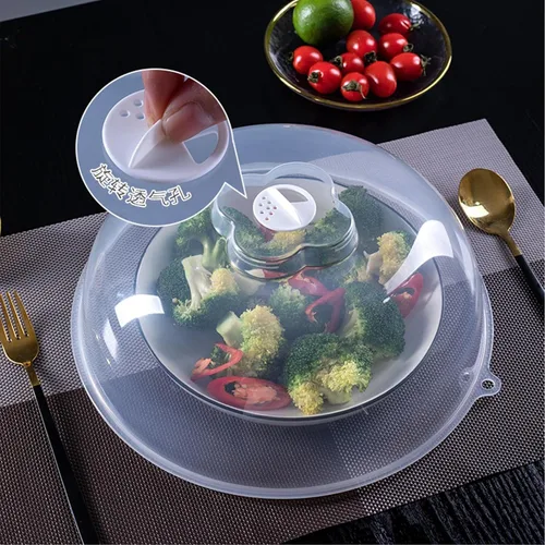 Vista 7 de Cubierta de salpicaduras de microondas para alimentos – Cubierta grande para alimentos para microondas – Cubierta protectora de placa a prueba
