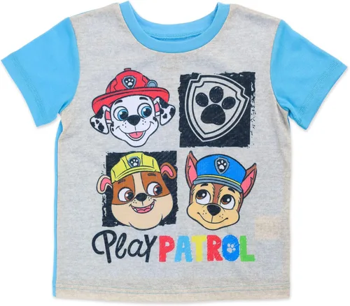 Vista 2 de Paw Patrol Conjunto de pijama para niños, camiseta y pantalones cortos de 2 piezas