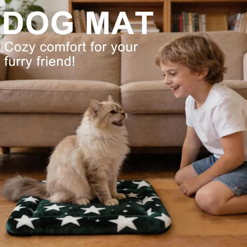 Vista 4 de Tapete para cama de perro, suave y cómodo, para jaula, cama y alfombrilla duradera para perros y gatos, ideal para jaulas, perreras y uso doméstico