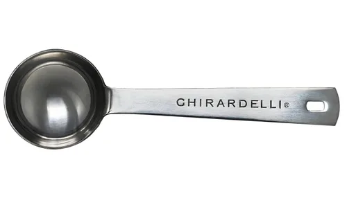 Vista 3 de Ghirardelli Salsa de caramelo, botella exprimible de 16 onzas con cuchara de barista estampada Ghirardelli