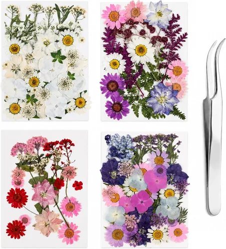 Vista 15 de 40 piezas de flores prensadas secas rosas para resina 40 unidades rosa
