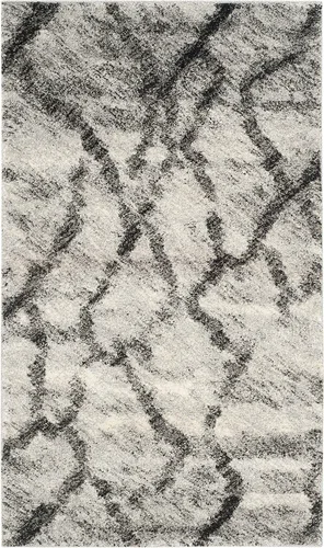Vista 13 de SAFAVIEH Retro Collection - Alfombra decorativa de 2 pies 3 pulgadas x 5 pies, azul y azul oscuro, diseño abstracto moderno, no desprende pelusa
