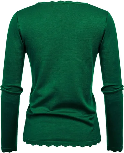 Vista 2 de GRACE KARIN - Blusa estilo suéter sin botones altamente elástica de manga larga para mujer
