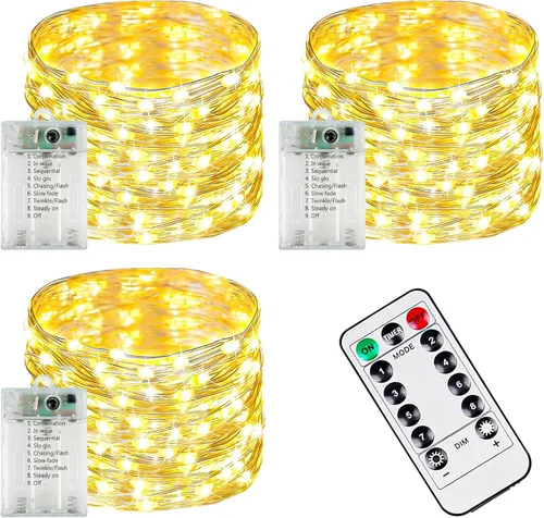 Vista 23 de 30LED Acorn Fairy Lights Battery Operated Fall String Lights Indoor Decor Remote Control, 8 Lighting Modes, IP44 Waterproof, Timer & Dimmable