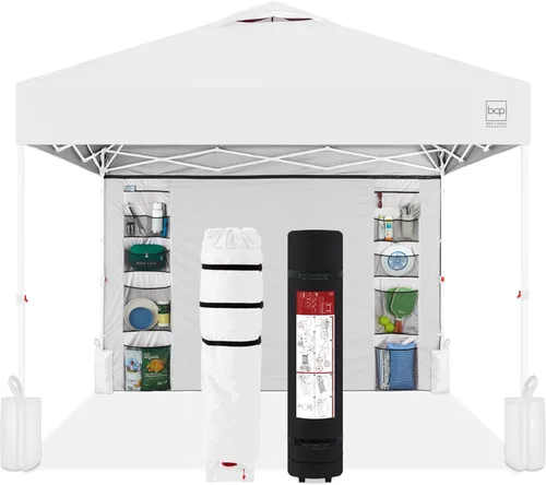 Vista 27 de Best Choice Products Carpa Toldo Desplegable de 10x10 pies para Instalación de 1 Persona, Refugio Portátil Instantáneo con Botón de 1 Toque