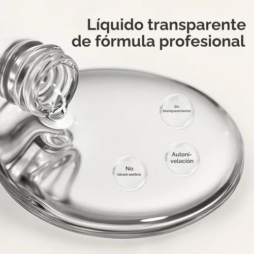 Vista 2 de MEGIOR Esmalte de uñas de gel libre de TPO, 0.5 onzas líquidas, base de gel transparente para remojar la lámpara de uñas LED, capa base de larga