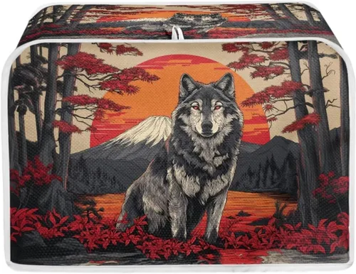 Vista 12 de Tostadora de 2 rebanadas con estampado de mandala bohemio, cubierta a prueba de polvo con protección de huellas dactilares Pata de mandala boho