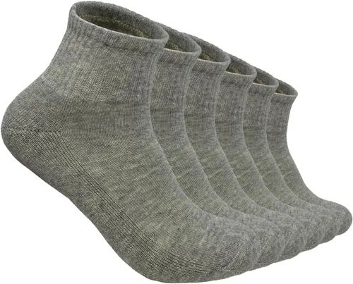 Vista 9 de Glory Max 6 pares de calcetines tobilleros de algodón sólido para hombre con amortiguación