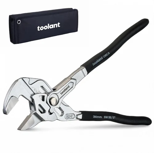 Vista 11 de toolant Llave de alicates cromados de 5 pulgadas, llave ajustable CR-V con revestimiento antioxidante, mandíbulas paralelas lisas, agarre