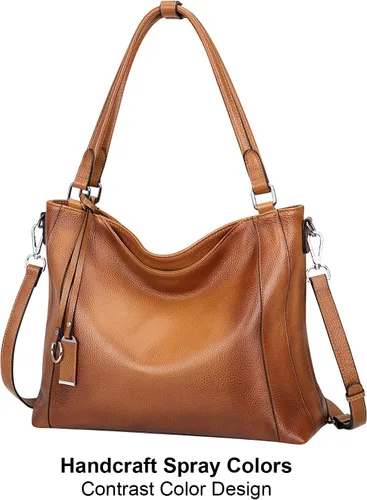 Vista 2 de Over Earth Bolsos de cuero suave para mujer, bolso de hombro tipo hobo grande