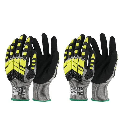 Vista 14 de Guantes de trabajo de seguridad Graloky, guantes de impacto para hombres y mujeres, guantes resistentes a cortes antideslizantes de trabajo pesado