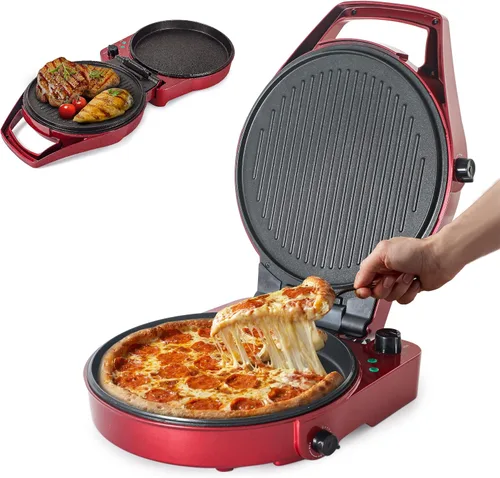 Vista 9 de Commercial Chef Máquina para hacer pizza con temperatura variable, 12 pulgadas, color negro