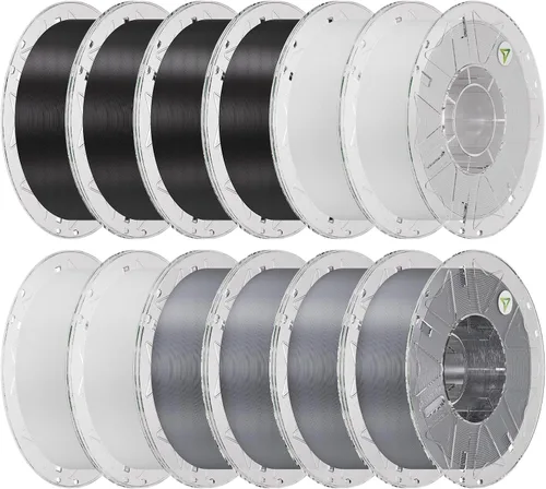 Vista 39 de Creality Hyper PLA Filamento 1.75mm, filamento RFID para impresora 3D PLA de alta velocidad 30-600mm/s, 1kg(2.2lbs)/carrete Filamento compatible