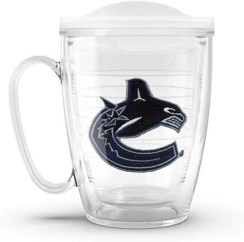 Vista 15 de Taza aislada Tervis de doble pared fabricada en Estados Unidos con logotipo principal de NHL Buffalo Sabres, mantiene las bebidas frías y calientes