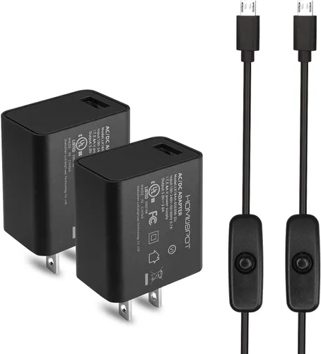 Vista 10 de Fuente de alimentación con certificación UL 5V3A con interruptor 2.5A 2A 1.5A 1.5A 1A Adaptador de CA de carga rápida con interruptor de encendido