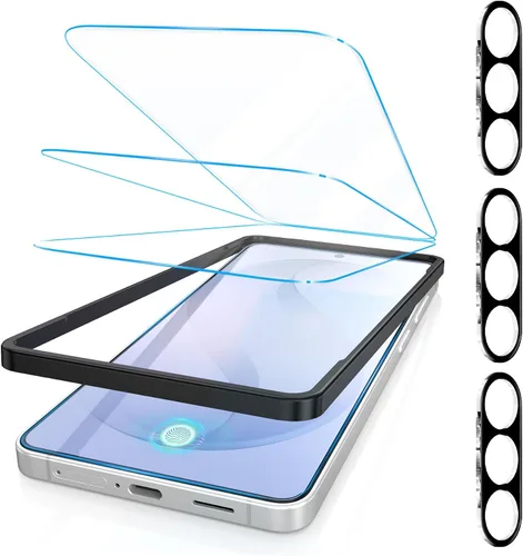 Vista 12 de Fotbor [Paquete de 3 + 3 protectores de pantalla para iPhone Air, antiluz azul, [protección ocular] 9H+ vidrio templado con protector de lente