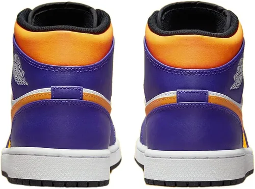 Vista 4 de Jordan Air Jordan 1 Mid DQ8426 517 Lakers para hombre, talla 8.5, Kleur Als Op Fotos