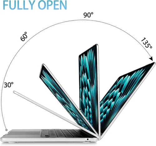 Vista 8 de Mektron Diseñada para MacBook Air 2025/2024/2023 de 15 PULGADAS M4 A3241 /M3 A3114 /M2 A2941, Carcasa de Cubierta Rígida de Plástico Impreso