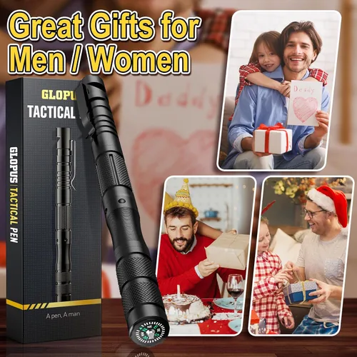Vista 2 de Rellenos de calcetines para hombres adultos, bolígrafo táctico 9 en 1, regalos de Navidad para hombres, papá, él, novio, marido, regalos de elefante