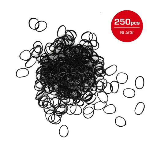Vista 5 de RED by Kiss 250 mini bandas de goma, bandas elásticas para el cabello suaves para niños, niñas, mujeres, hombres y niños, pequeños accesorios