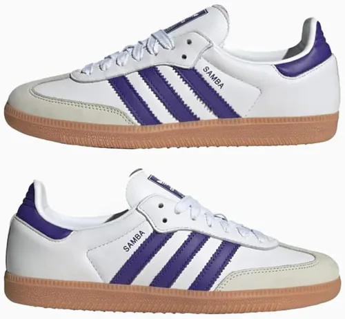 Vista 2 de adidas Originals Samba Blue, Mujer 10, Hombre 9, Tinta Energética Blanco