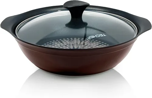 Vista 9 de TECHEF - Colección Blooming Flower/Olla de sopa con tapa de vidrio (2 cuartos de galón)