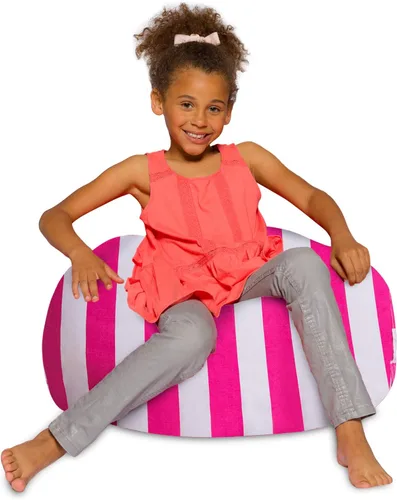 Vista 20 de Posh Beanbags - Sillón puff XL, 48 pulgadas, tela de lona para colorear - Mundo divertido Azul Rey Sólido