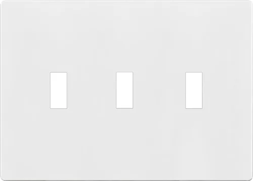 Vista 9 de ENERLITES - Placa de pared para interruptor de palanca triple sin tornillos, cubierta de interruptor de luz segura para niños, tamaño estándar de 3