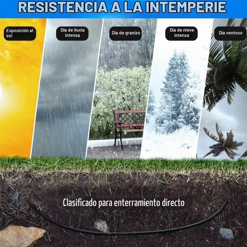 Vista 2 de Adoreen Cable Ethernet Cat 6 para exteriores de 25 pies, negro, cable de red de Internet largo resistente de alta velocidad para cámara POE Cat 5 5e