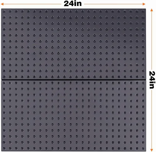 Vista 2 de Ultrawall 2 piezas de paneles de pared de tablero de clavijas de metal, tableros de clavijas para almacenamiento de herramientas de garaje Negro