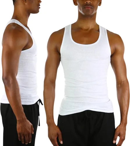 Vista 5 de ToBeInStyle Paquete económico para hombre de cuello redondo sin mangas A-Shirts