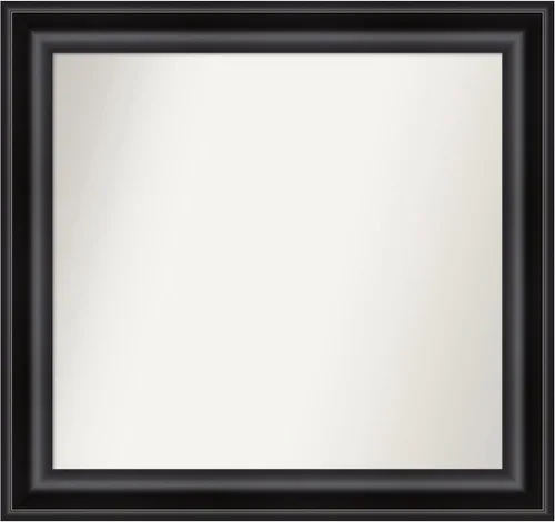 Vista 246 de Amanti Art Espejo personalizado, espejo de baño negro puente, espejo de pared o espejo de tocador de baño sobre el fregadero (26 x 26 pulgadas)