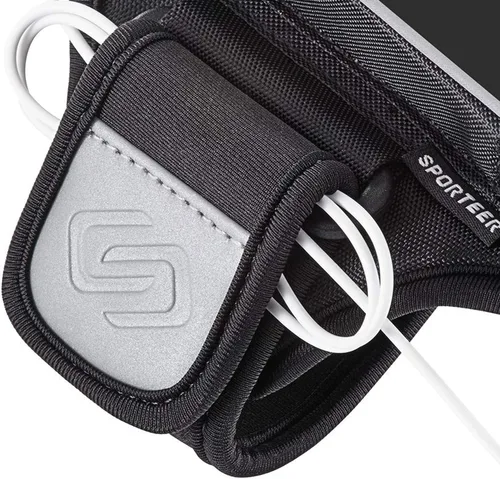Vista 6 de Sporteer Velocity V7 - Brazalete para teléfonos estándar y pequeños, funda ajustada para iPhone 17, 16, 15 Pro (no Max), Galaxy S26, S25, Pixel 10