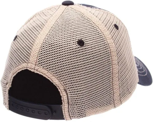 Vista 2 de Zephyr Hats USA Gorra de hockey NCAA Gorra de béisbol ajustable de malla en la parte trasera azul marinorojo