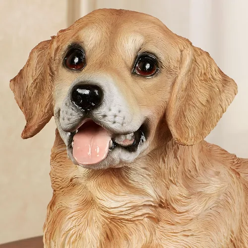 Vista 4 de Touch of Class Amigo leal realista Golden Retriever Escultura de perro multi cálida